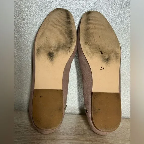 Bleecker & Bond Arianna Women 7.5M Beige Suede Studded Flats Loafers Shoes - Picture 6 of 11